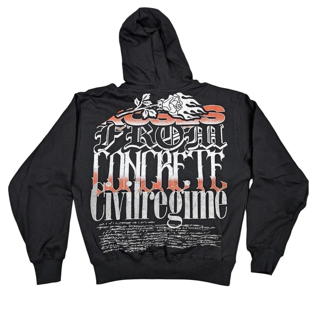 Civil Regime Marvel Deadpool Wolverine Regime Hoodie Black Mens Medium New